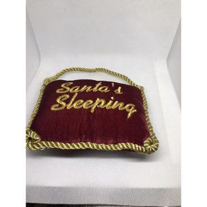 Santas Sleeping Door Hanger Soft Plushie